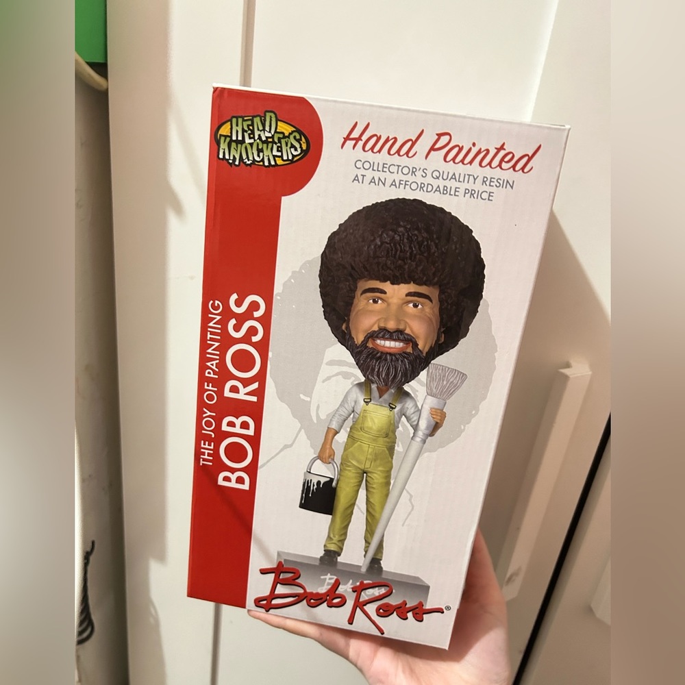 Bob Ross hand painted resin